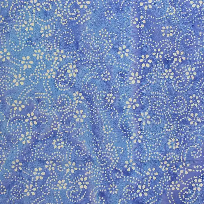 Baumwolle, Popeline, Batik, Ornament, 29210-001, blau Knallerangebot