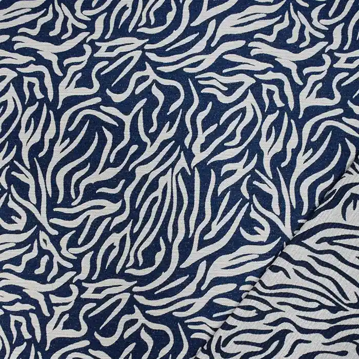 Dekojacquard, beidseitig, tierisch, 29533-3, blau Original
