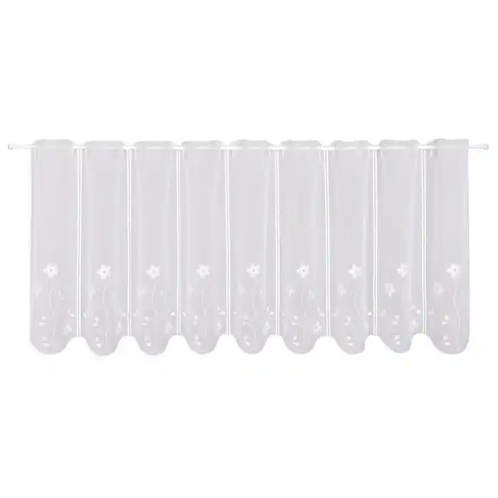 Halbvorhang, floral, 145 x 50 cm, 29078-01 Solange Der Vorrat Reicht