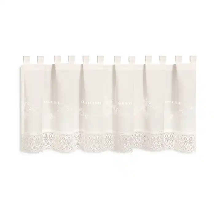 Halbvorhang, Ornament, 150 x 45 cm, 29081-02, sahne Versand Am Gleichen Tag