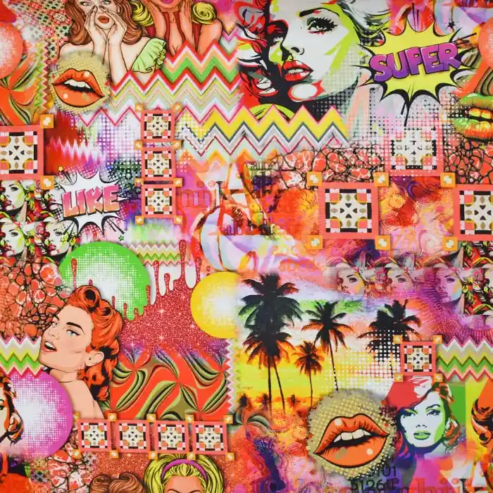 Deko, Druck, digital, retro, 28385-13, orange Original