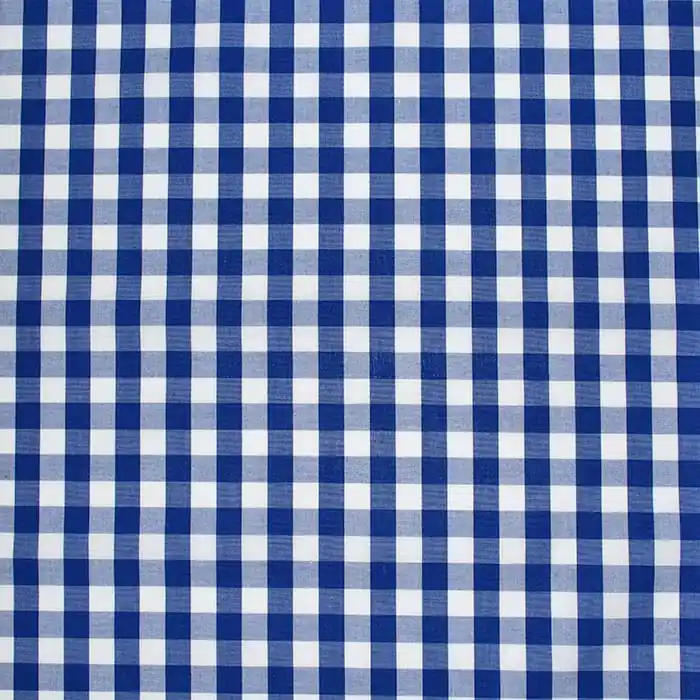 Geld-Zurück-Garantie Baumwolle, Popeline, Karo, 29460-16, blau