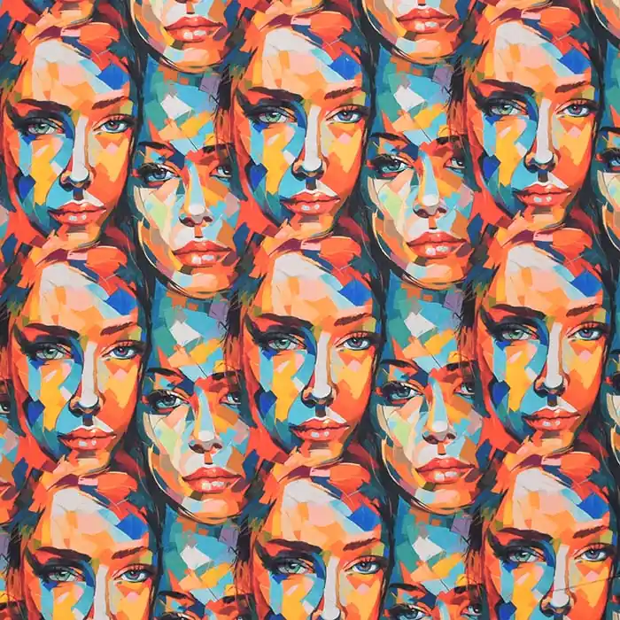 Im Trend Deko, Druck, digital, Gesichter, 29405-3884