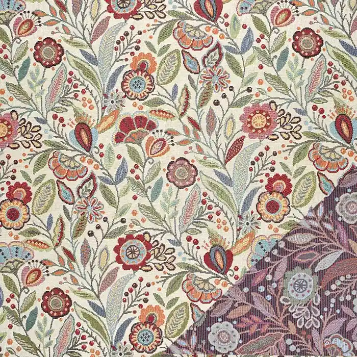 Neue Ware Dekojacquard, bediseitig, floral, 29517