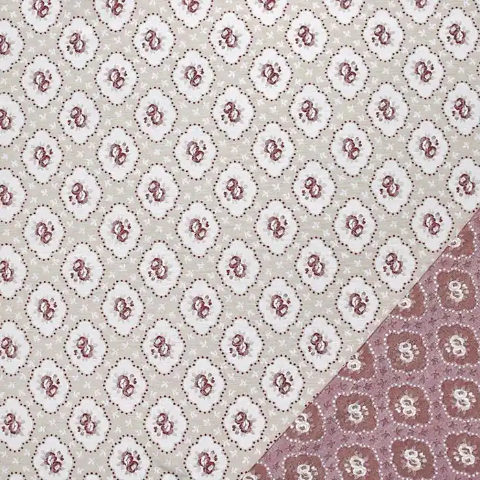 Dekojacquard, bediseitig, floral, 29532-16 Exklusiv