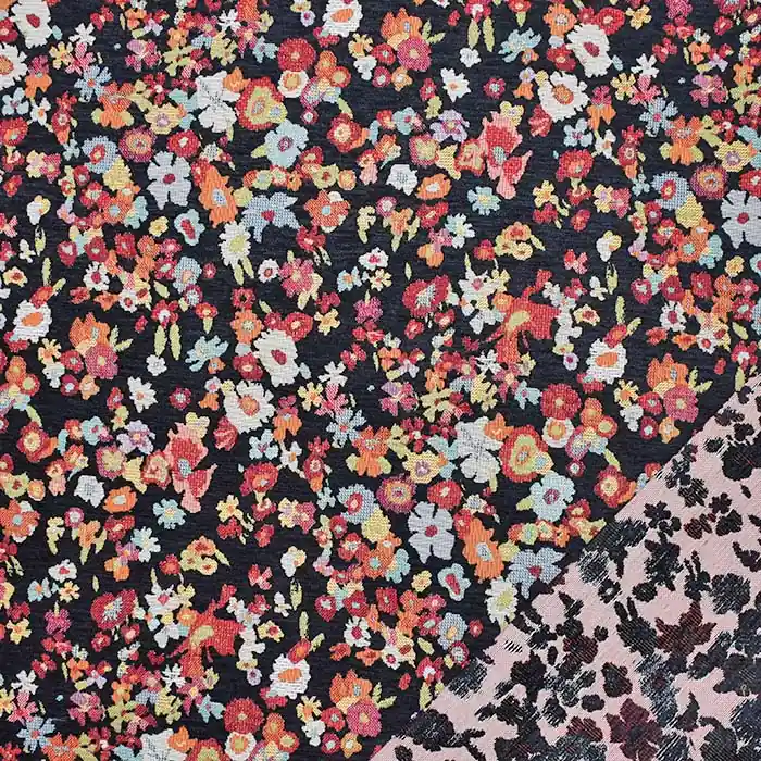 Top-Angebot Dekojacquard, bediseitig, floral, 29516-90