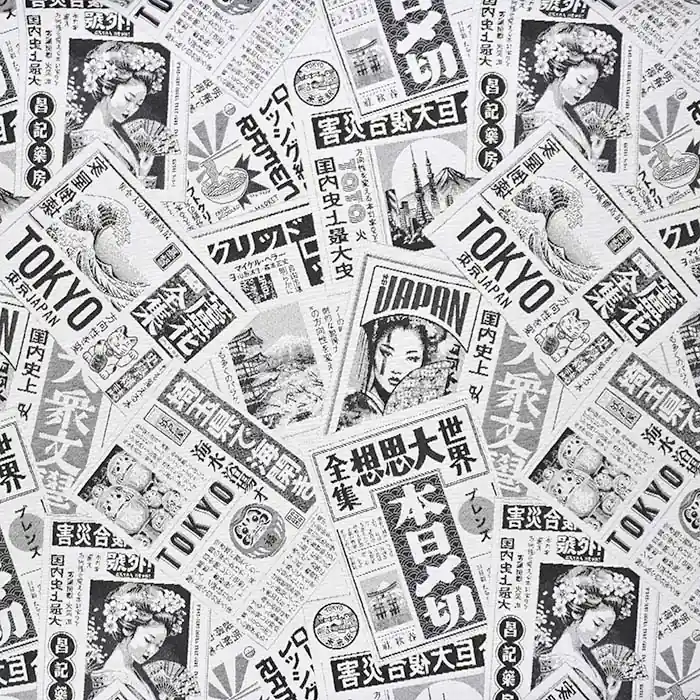 Begrenztes Angebot Dekojacquard, beidseitig, Zeitung, 29239