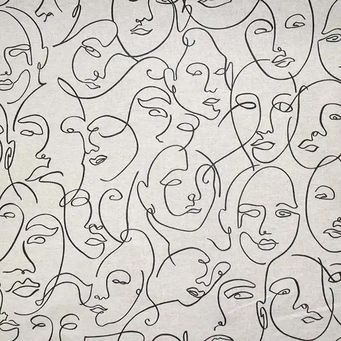 Neu Im Sortiment Deko, Druck, imprägniert, Gesichter, 29355