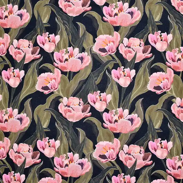 Deko, Druck, floral, 29206-001, schwarz Preisknaller