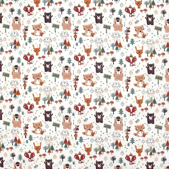 Baumwolle, Popeline, Tiere, 28634-01 Top-Qualität