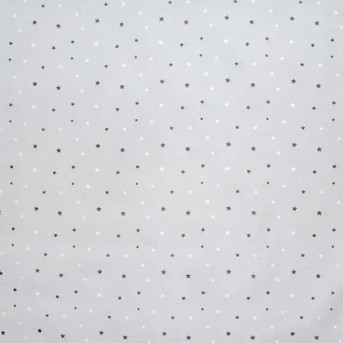 Letzte Chance Baumwolle, Popeline, Sterne, 28616-02, hellgrau