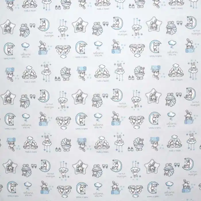 Baumwolle, Popeline, für Kinder, 28606-01, blau Hochwertig