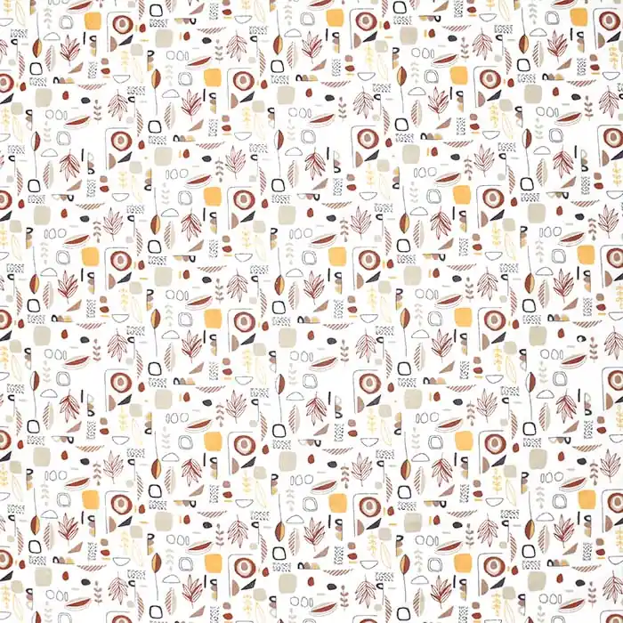 Neue Ware Baumwolle, Popeline, Natur, 28640-01, ziegelfarben