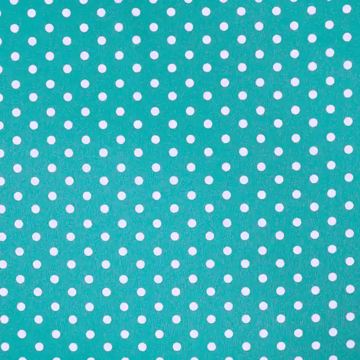Handgefertigt Baumwolle, Popeline, Punkte, 17952-009, türkis