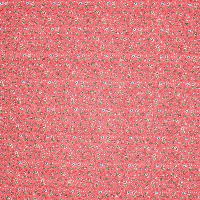 Preisreduziert Baumwolle, Popeline, floral, 28608-02, orange-rot