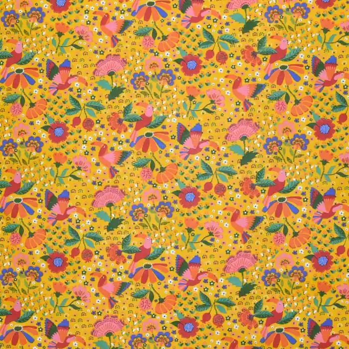 Schneller Versand Baumwolle, Popeline, Natur, 28654-01, gelb