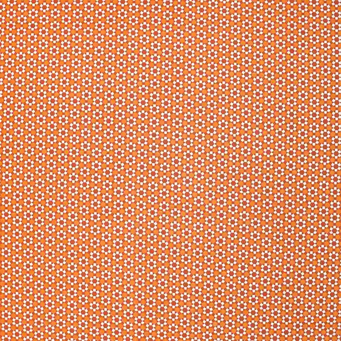 Zertifiziert Baumwolle, Popeline, geometrisch, 28597-03, orange
