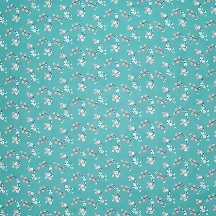 Nur Für Kurze Zeit Baumwolle, Popeline, floral, 28641-04, grün