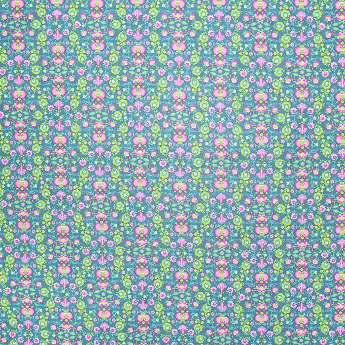 Baumwolle, Popeline, floral, 28602-02, grün Begrenztes Angebot