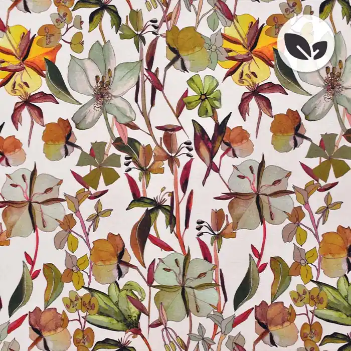 Nur Heute Deko, Druck, bio, digital, floral, 26991-07, braun