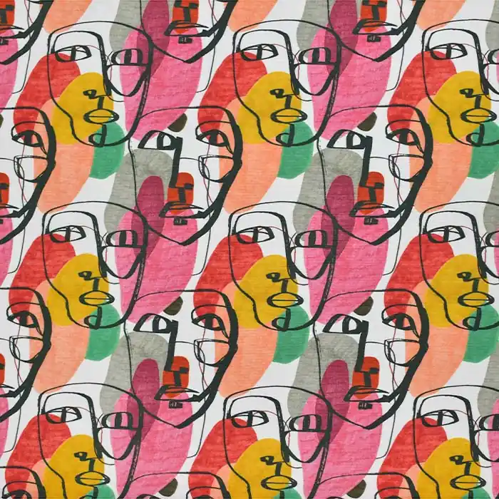 Original Deko, Druck, Panama, digital, Gesichter, 27152-010