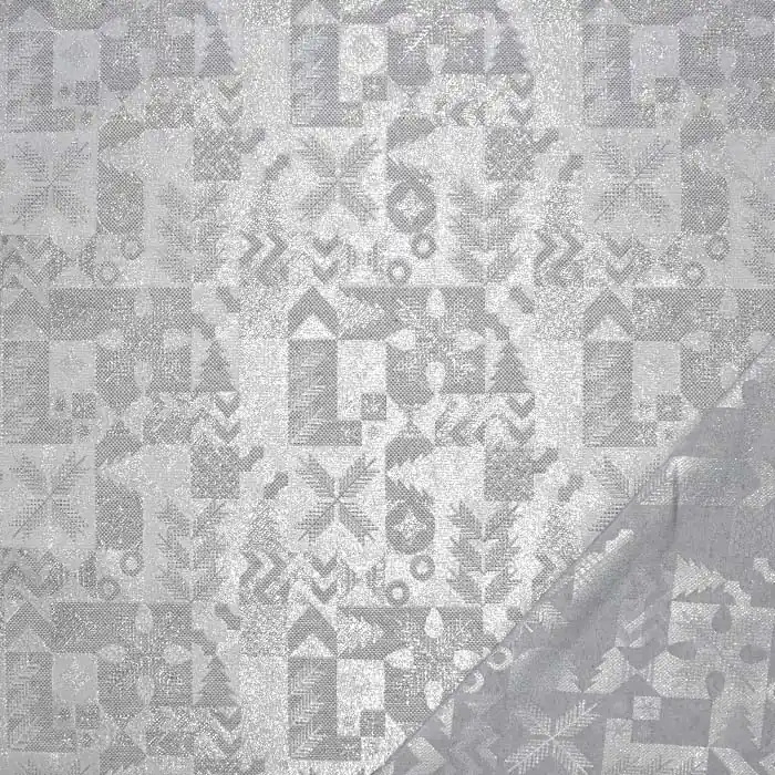 Dekojacquard, beidseitig, festlich, 28314-905, grau-silbern Bestseller