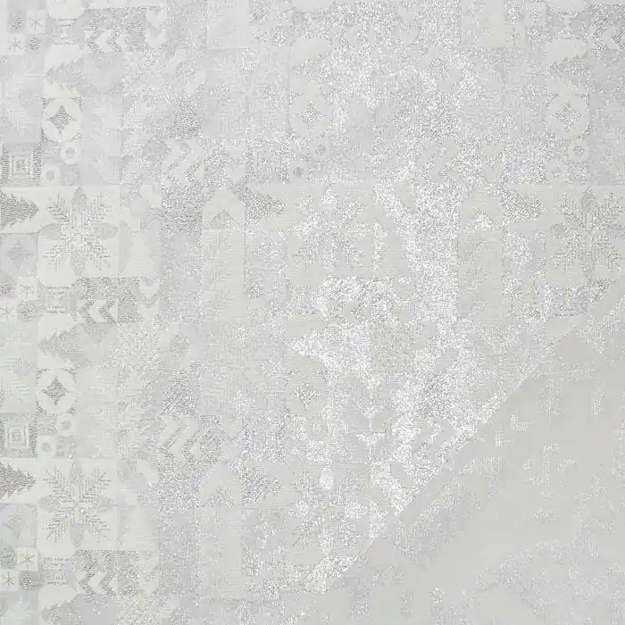 Begrenztes Angebot Dekojacquard, beidseitig, festlich, 28314-090, weiß-silbern