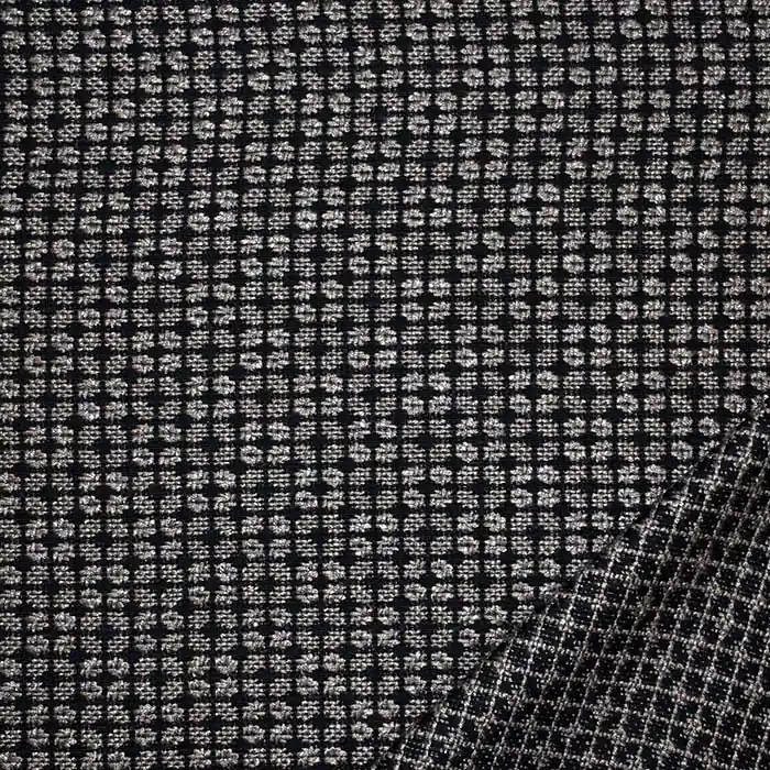 Dekojacquard, beidseitig, geometrisch, 27346-605, schwarz-grau Heißes Angebot