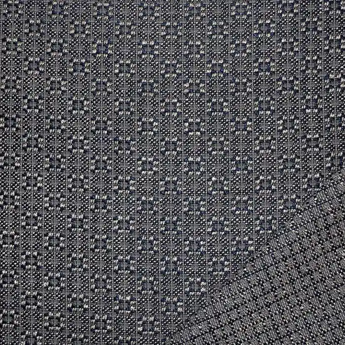 Dekojacquard, beidseitig, geometrisch, 27346-404, blau-grau Echt