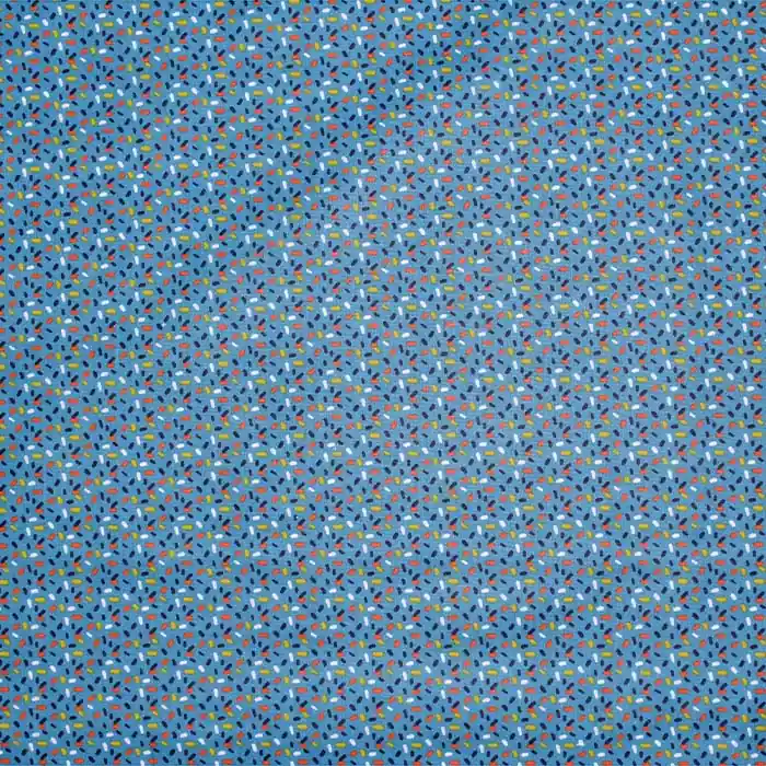 Baumwolle, Popeline, Konfetti, 26473-06, petrol Im Trend