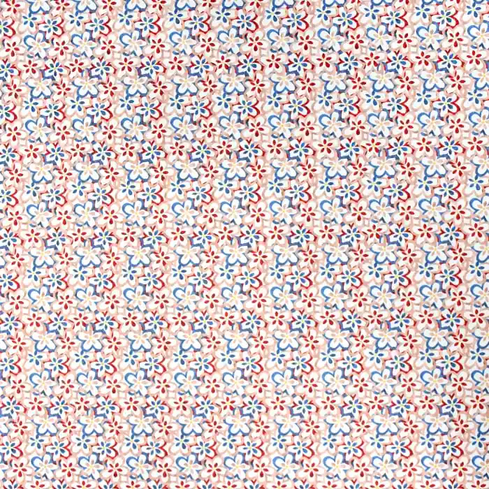 Kunstleder, digital, floral, 26738-120, blau Preisknaller