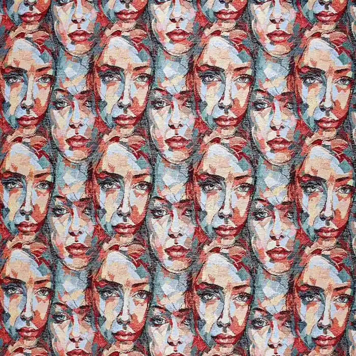 Sonderaktion Dekojacquard, Gesichter, 26691-138