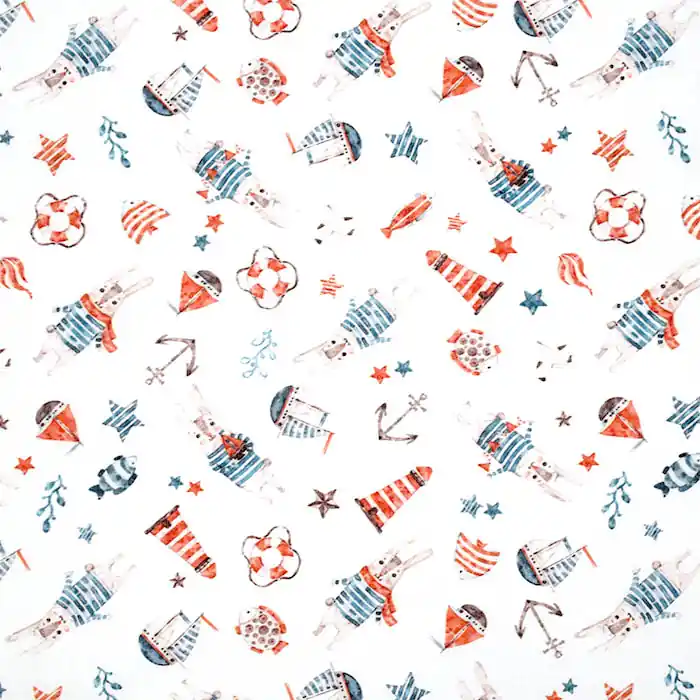 Baumwolle, Popeline, digital, Meer, 25887-101 Top-Angebot