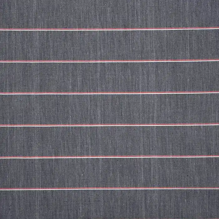 Zertifiziert Baumwolle, Popeline, beidseitig, Streifen, 5840-2, rot-blau