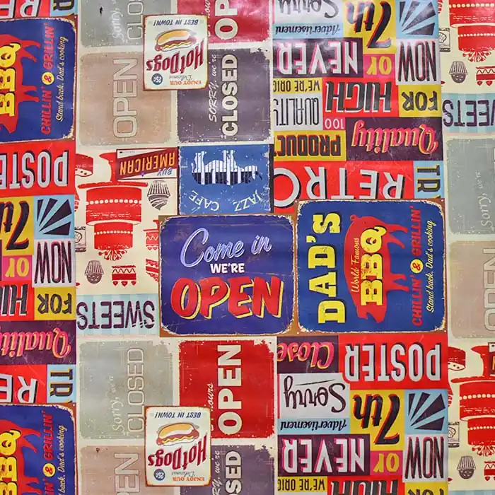 Nur Heute PVC für Tischdecken, retro, 27987