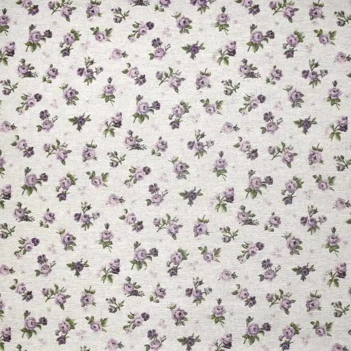 Ausverkauf Deko, Druck, imprägniert, floral, 27788-1, violett