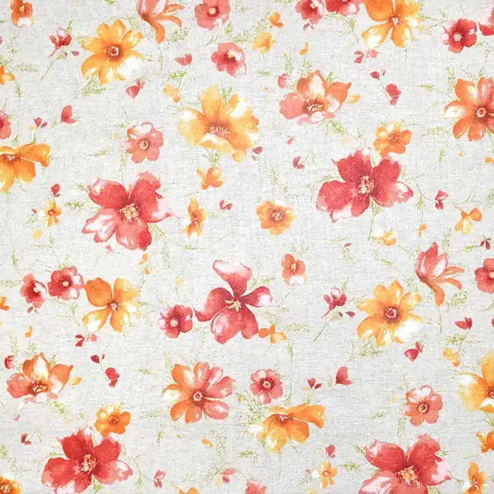 Zertifiziert Deko, Druck, imprägniert, floral, 27782