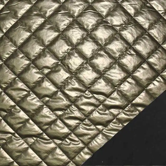 Top-Qualität Steppstoff, Karo, 27296-760, golden