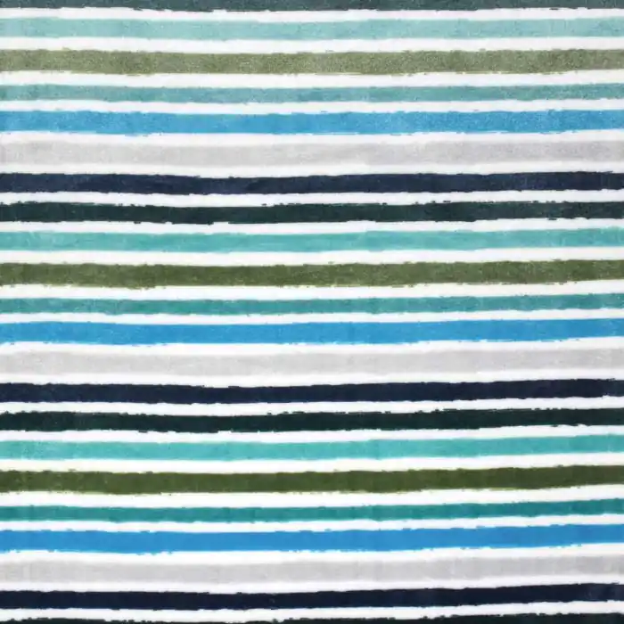 Velours coral, beidseitig, Streifen, 27437-230, blau-grün Top-Qualität