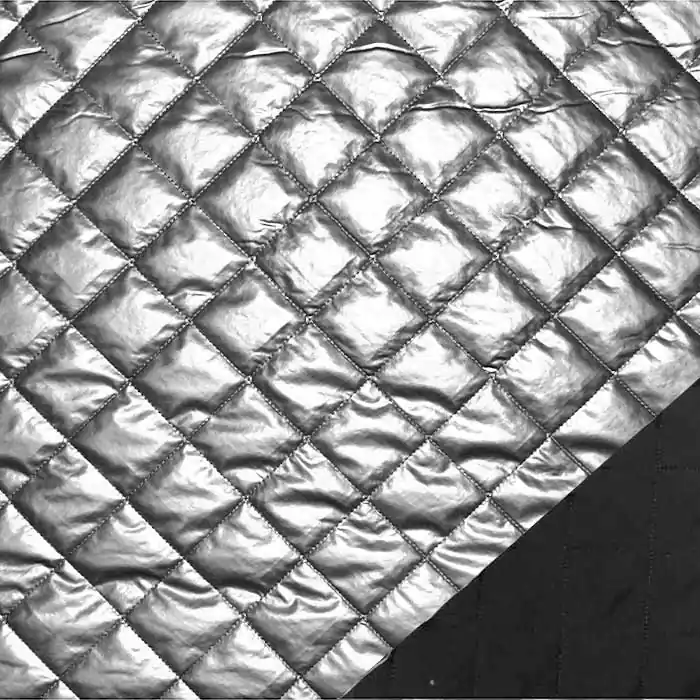 Steppstoff, Karo, 27296-610, silbern Premium