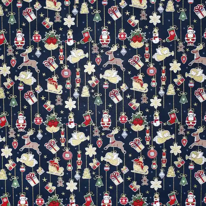 Baumwolle, Popeline, festlich, 27522-008, blau Top-Qualität