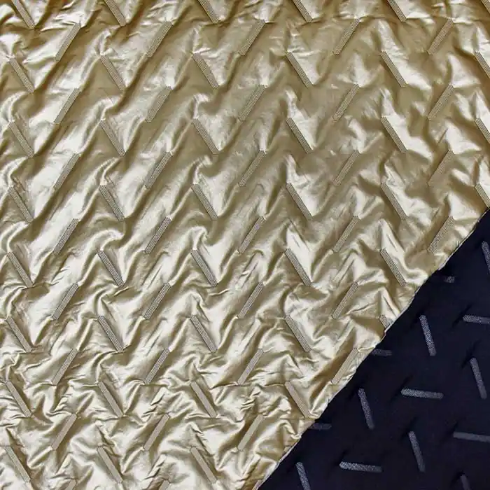 Steppstoff, geometrisch, 27297-560, golden Expressversand