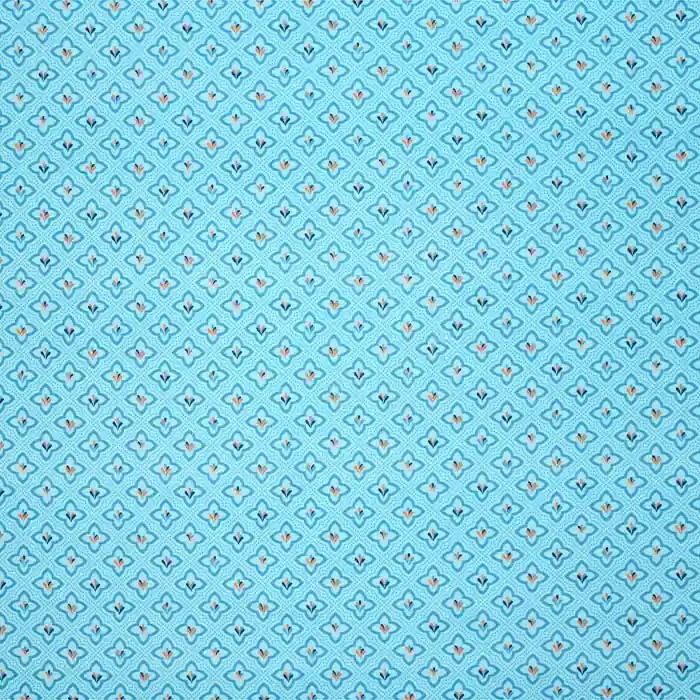 Baumwolle, Popeline, Ornament, 27265-021, türkis Gratis Versand