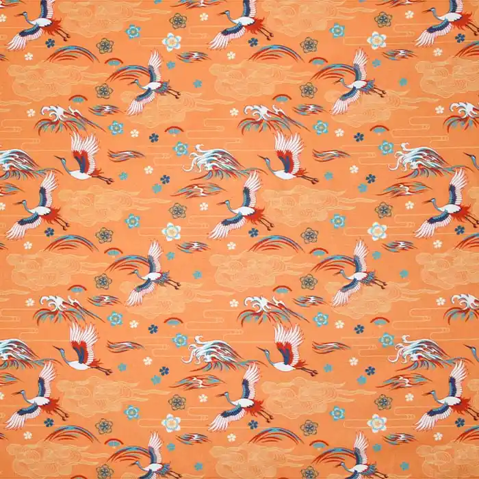 Geld-Zurück-Garantie Baumwolle, Popeline, Tiere, 27264-036, orange