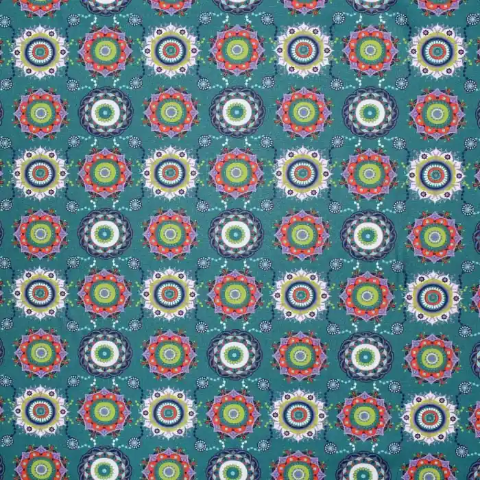 Versand Am Gleichen Tag Baumwolle, Popeline, Ornament, 26942-024, türkis