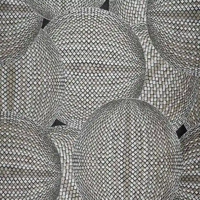 Kracherpreis Dekojacquard, beidseitig, Kreise, 26704-91, grau