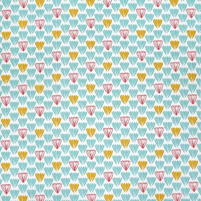 Preisknaller Baumwolle, Popeline, Natur, 23762-1, türkis