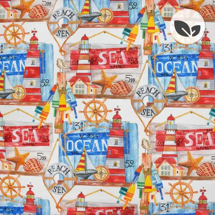 Nur Heute Deko, Druck, bio, digital, Meer, 26993-02, rot