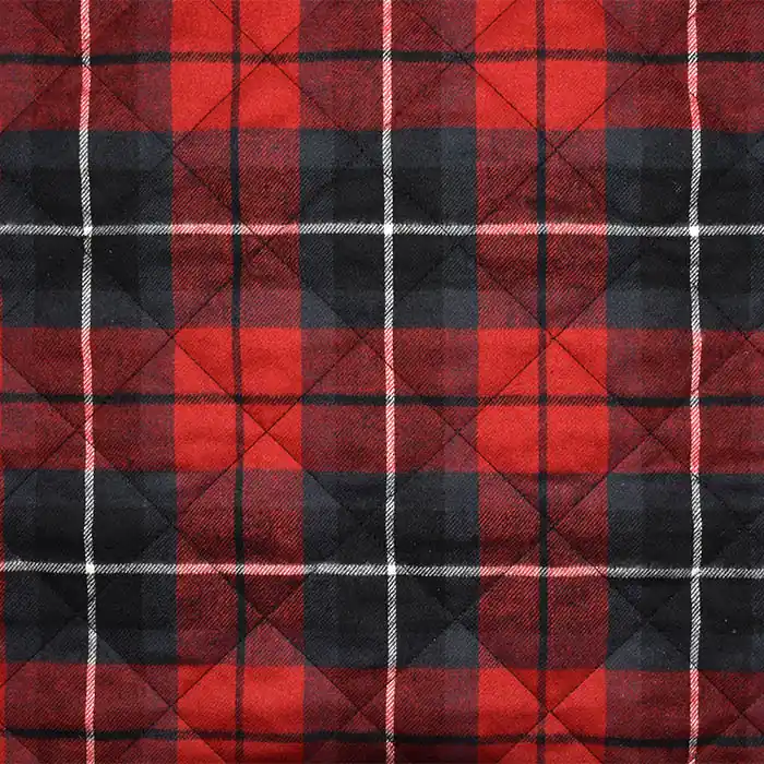 Online Kaufen Steppstoff, Karo, 26152-01, rot-schwarz