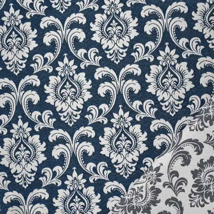 Dekojacquard, beidseitig, Ornament, 24285-48, blau Original